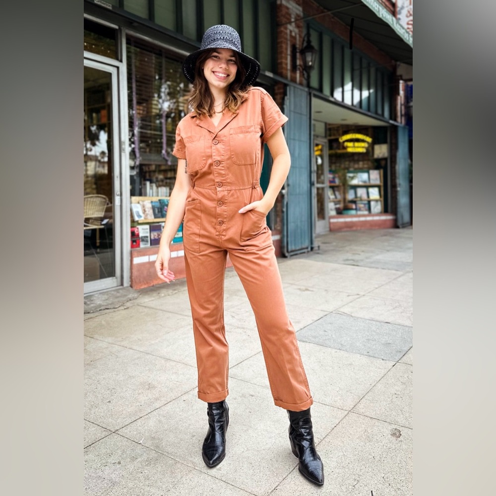 Pistola Grover Jumpsuit, Copper, Cotton, Size XS